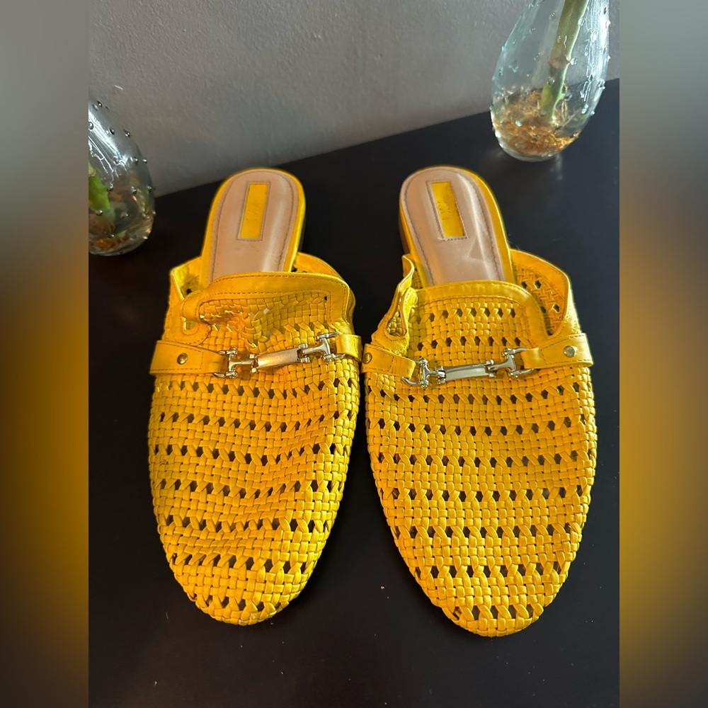 Forever 21 Yellow slip on’s
